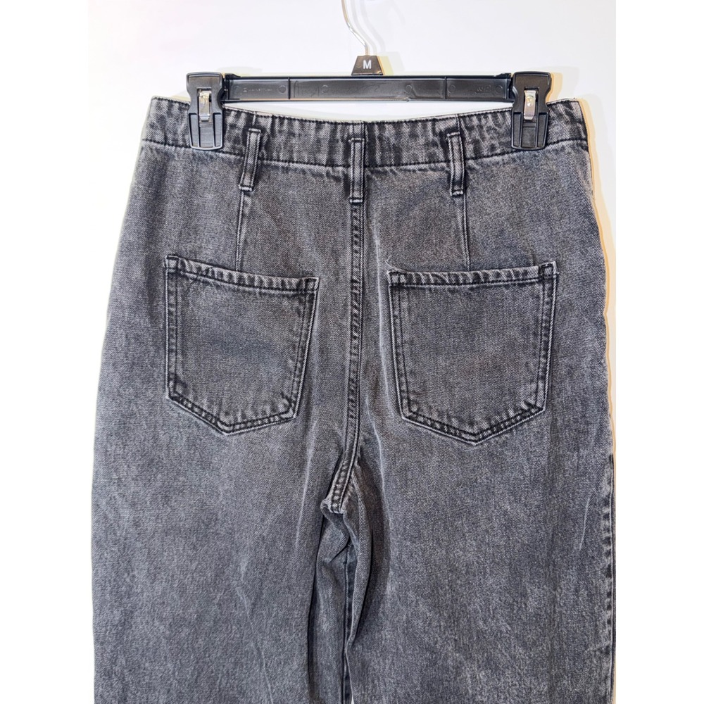 Forever 21 Women High Waisted Button Fly Washed Black Denim Jeans Size 27 - Picture 6 of 7